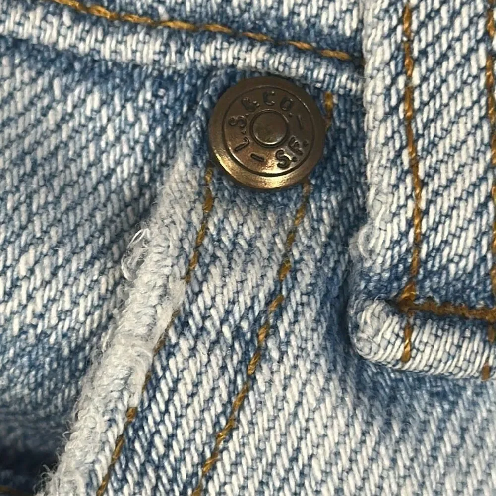 VTG Levis Jeans Mens 42x32 Blue 540 Flex Made In USA Brown Tab Western 90s Denim